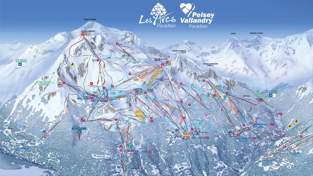 Plan Les Arcs / Peisey-Vallandry